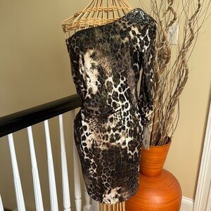 Janine of London NWT  designer and couture fashion leopard print  made in USA